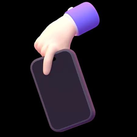 Illustration d’une main tenant un smartphone dont l’écran reste noir
