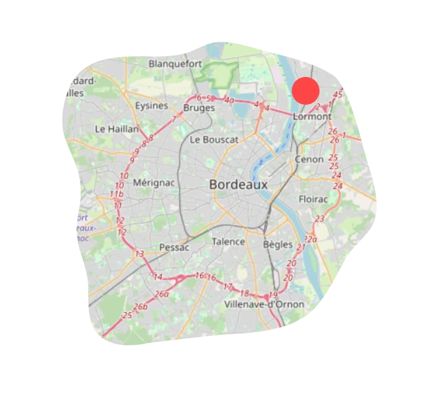 Carte de Bassens et de la périphérie