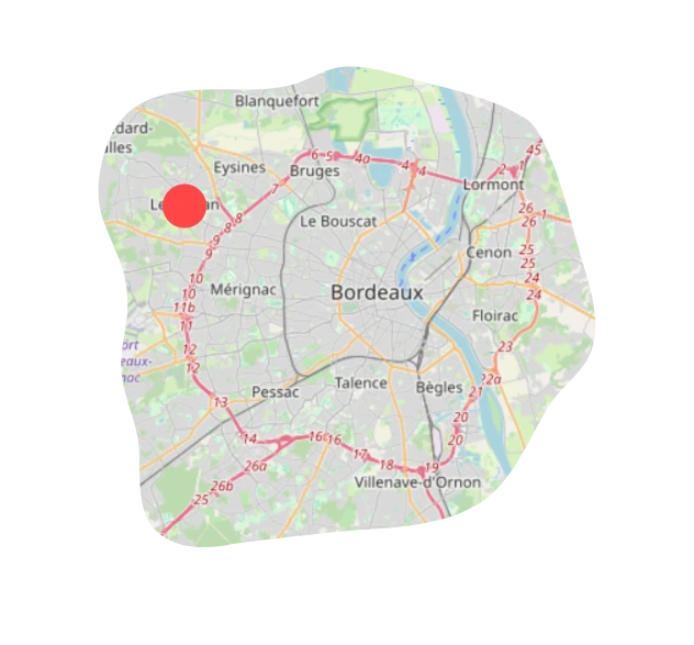 Carte de Le Haillan et de la périphérie