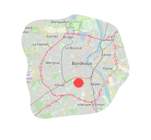 Carte de Talence et de la périphérie